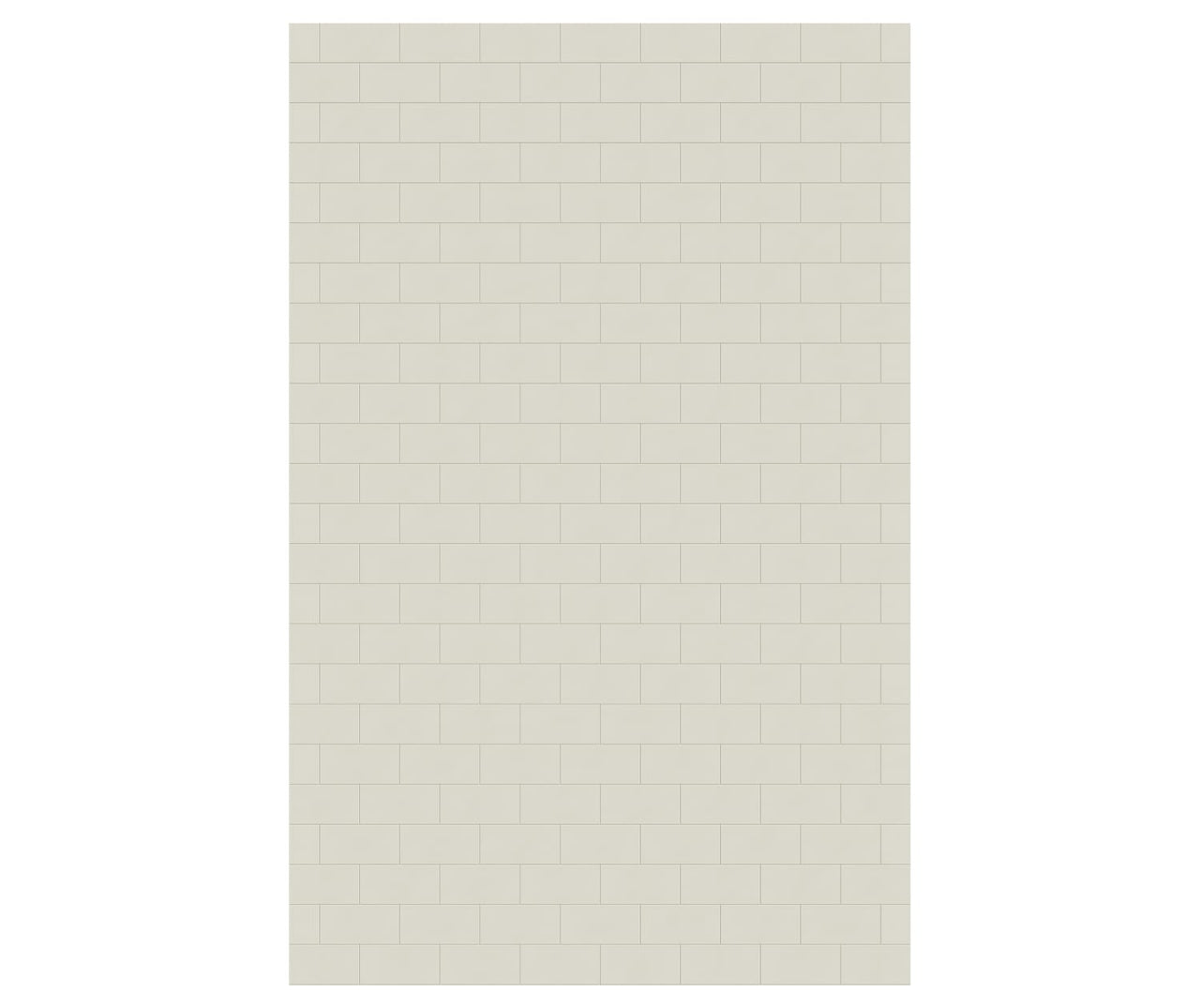 MTMK-9662-1 62 x 96 Swanstone Metro Subway Tile Glue up Bathtub and Shower Single Wall Panel  - BNGBath