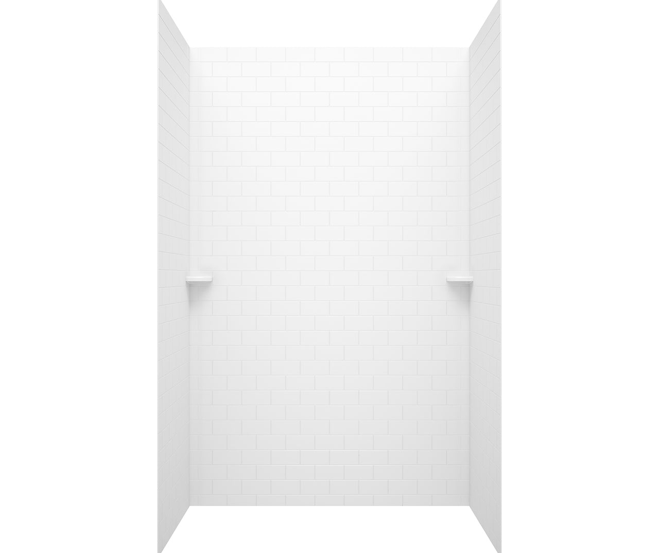 36-In x 62-In x 96-In Swanstone 3x6 Subway Tile Shower Wall Kit - BNGBath