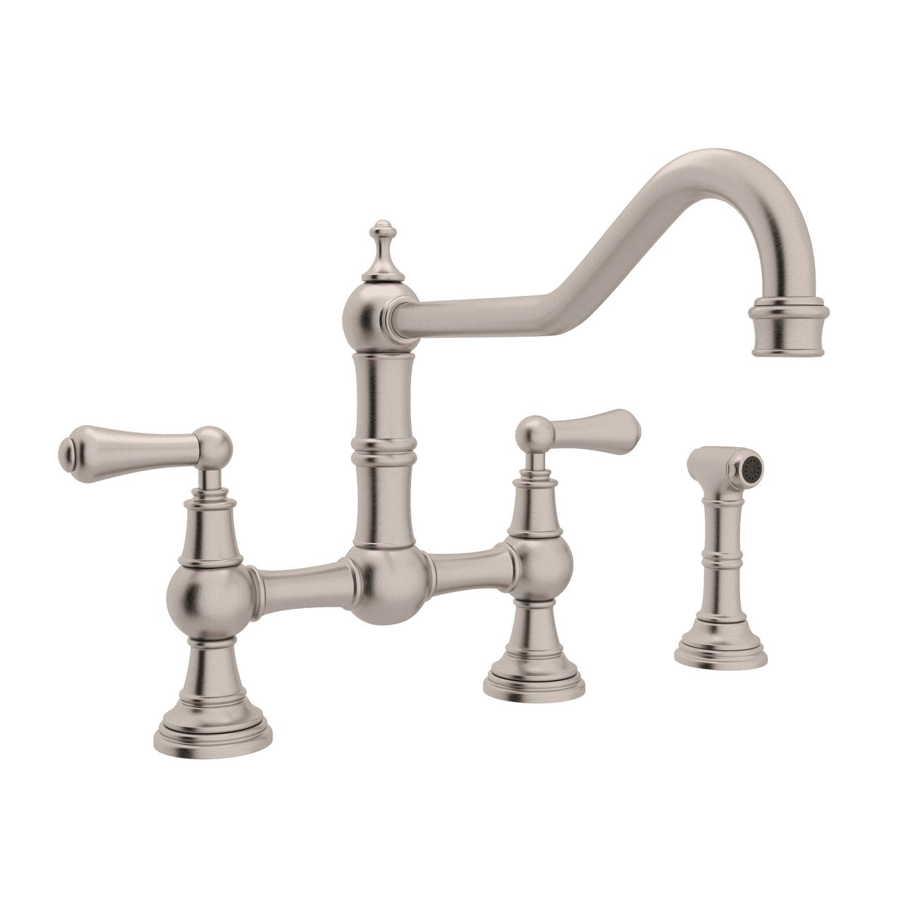 Perrin & Rowe Edwardian Bridge Kitchen Faucet with Sidespray - BNGBath