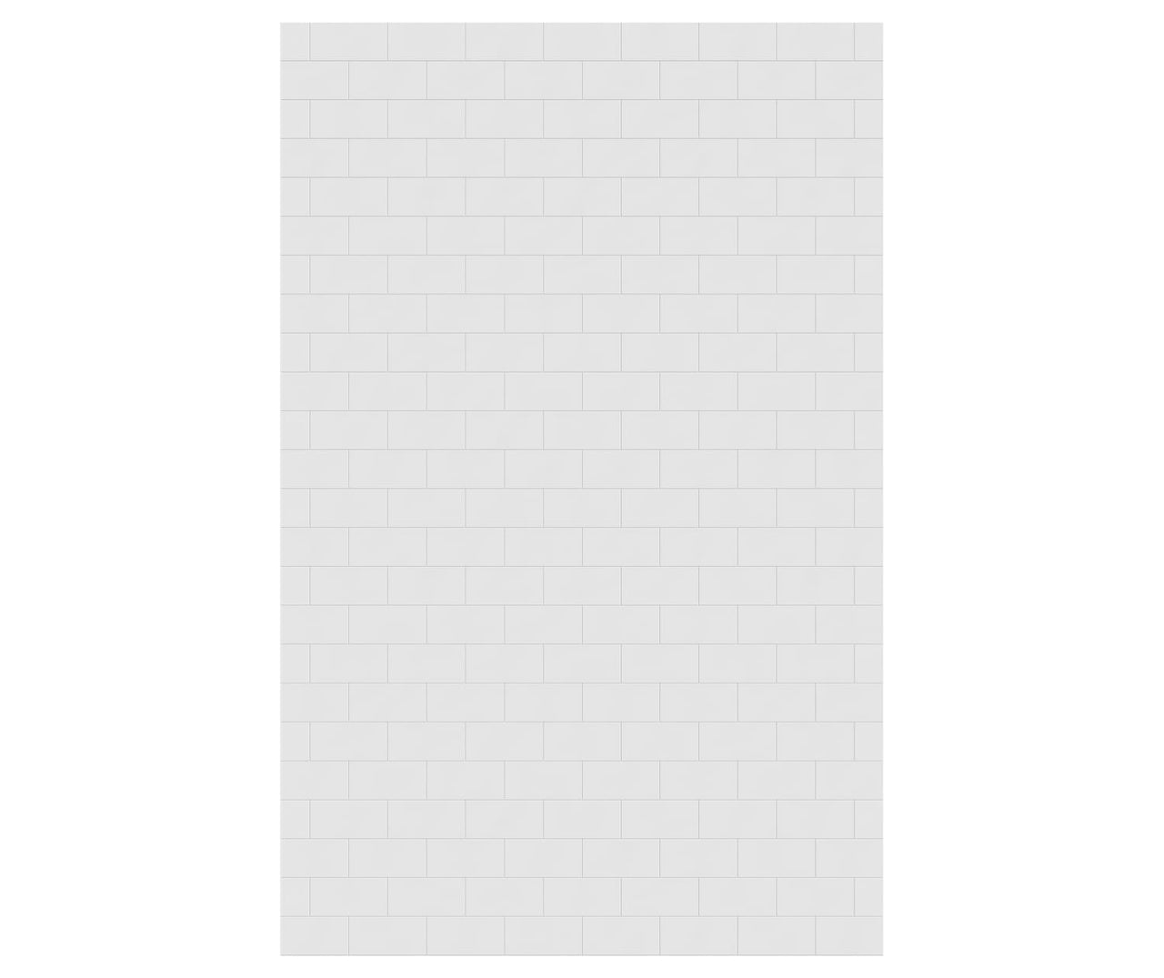 MTMK-9662-1 62 x 96 Swanstone Metro Subway Tile Glue up Bathtub and Shower Single Wall Panel  - BNGBath