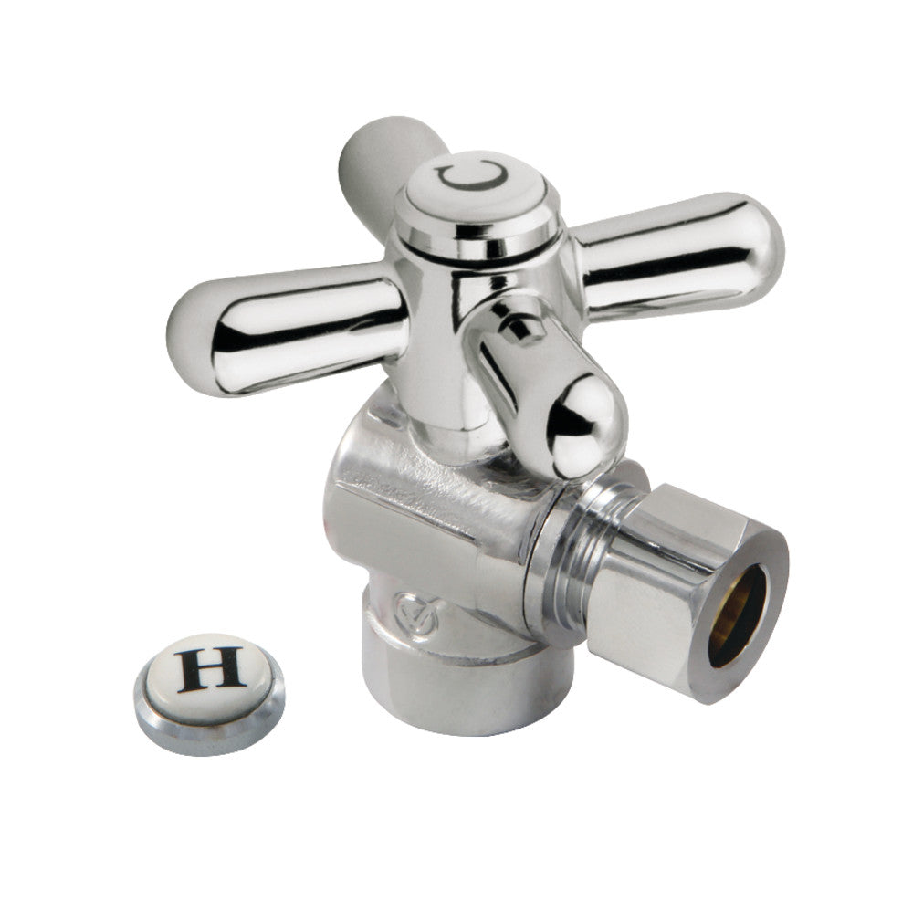 Kingston Brass CC43201X 1/2" Sweat x 3/8" OD Comp Angle Stop Valve, Polished Chrome - BNGBath