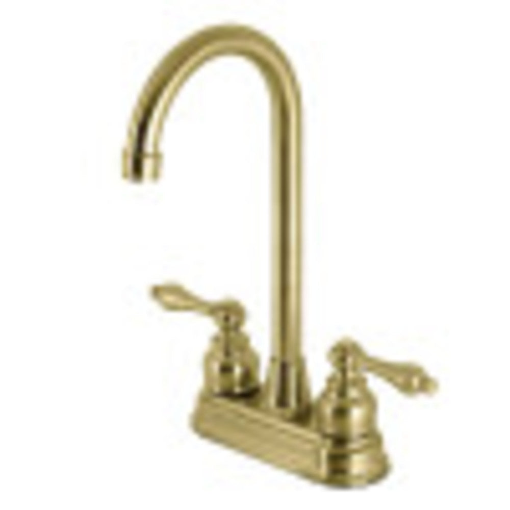 Kingston Brass KB497ALSB 4-Inch Bar Faucet, Brushed Brass - BNGBath