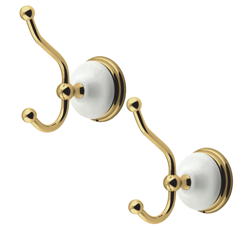 Kingston Brass BAK1117PB Victorian 2-Piece Robe Hook, Polished Brass - BNGBath