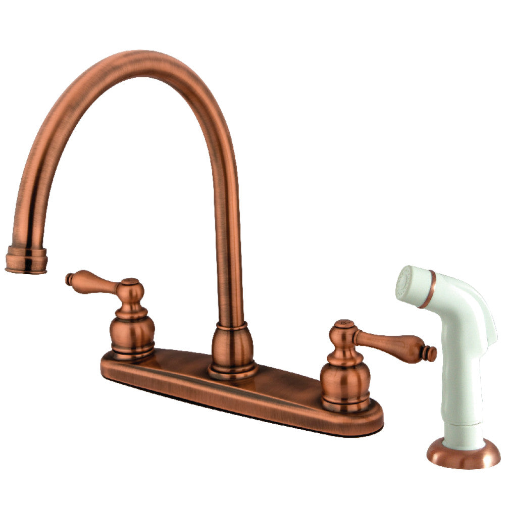 Kingston Brass KB726AL Vintage Centerset Kitchen Faucet, Antique Copper - BNGBath