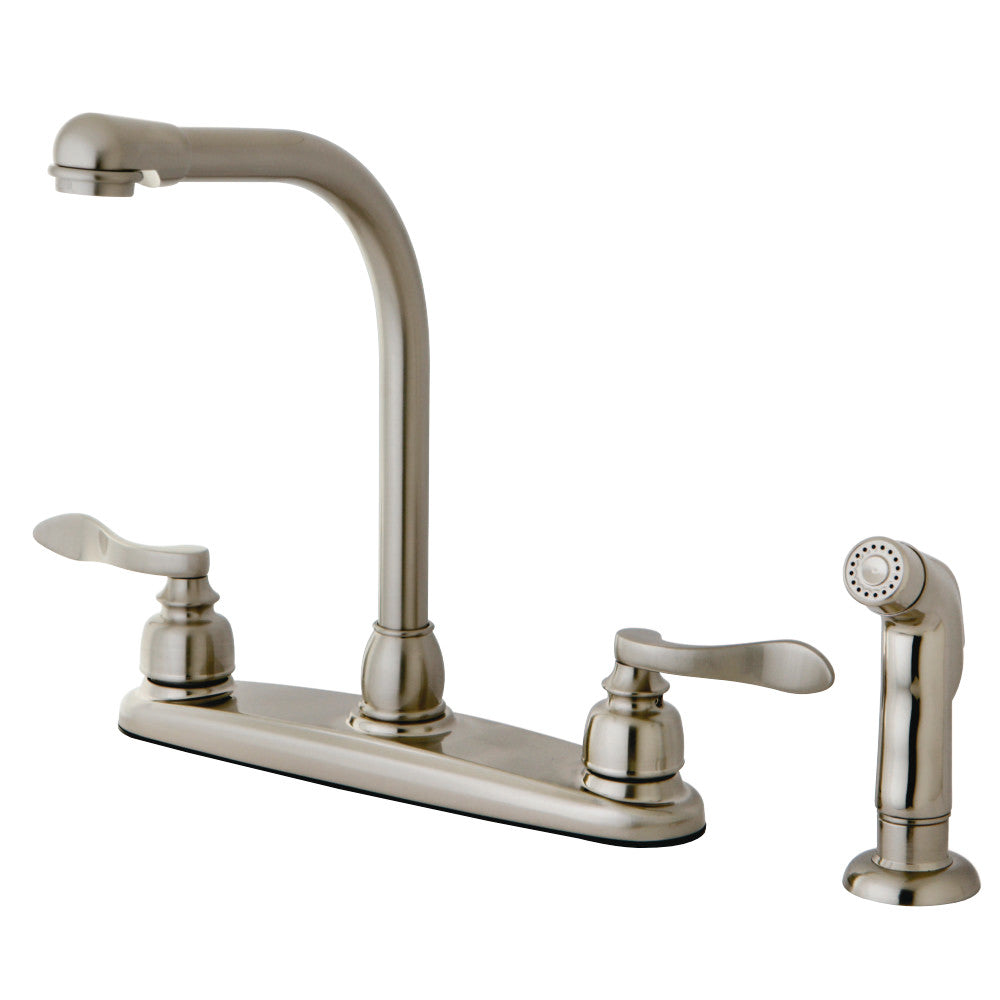 Kingston Brass KB8758NFLSP NuWave French Centerset Kitchen Faucet, Brushed Nickel - BNGBath