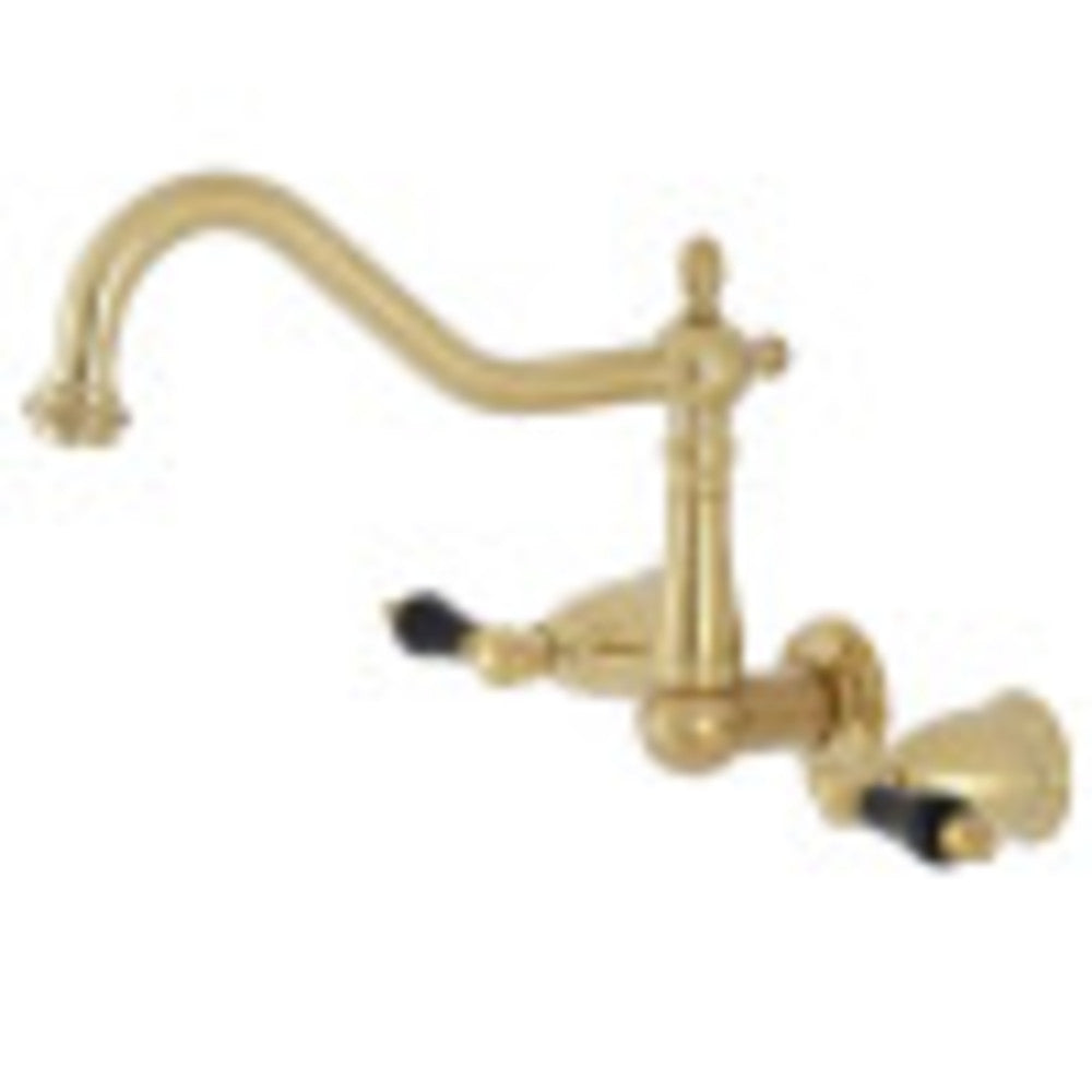 Kingston Brass KS1287PKL Duchess Wall Mount Kitchen Faucet, Brushed Brass - BNGBath