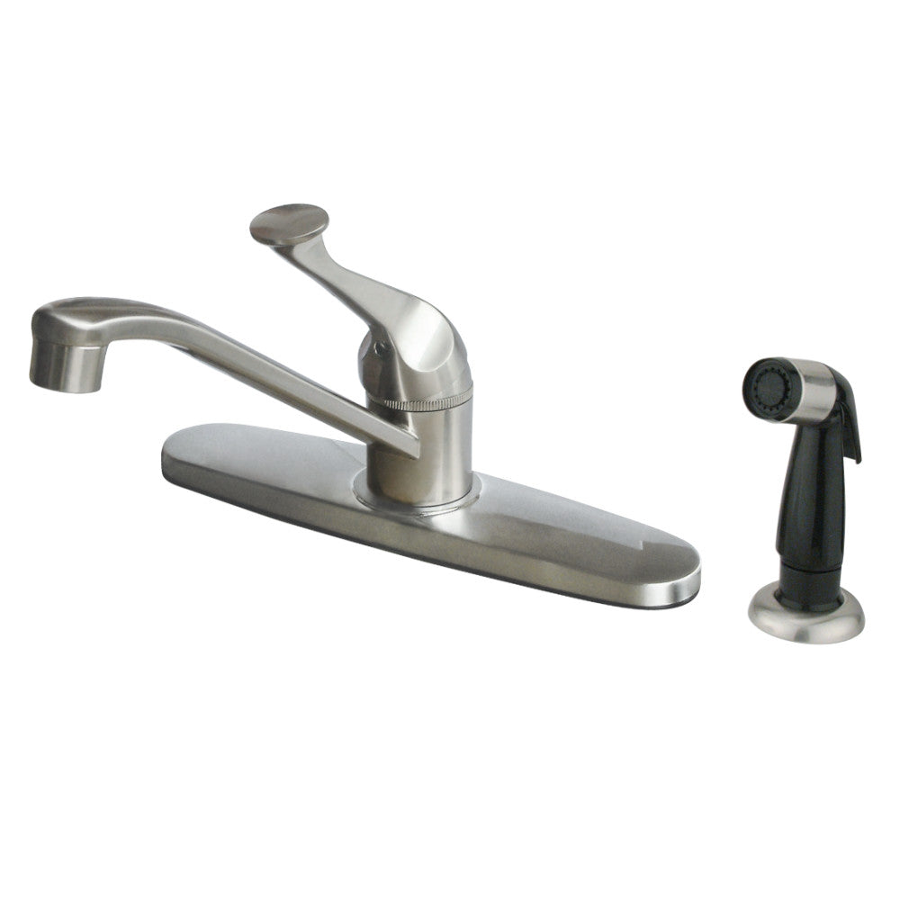 Kingston Brass GKB572SN Chatham Single-Handle Centerset Kitchen Faucet, Brushed Nickel - BNGBath