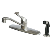 Thumbnail for Kingston Brass GKB572SN Chatham Single-Handle Centerset Kitchen Faucet, Brushed Nickel - BNGBath