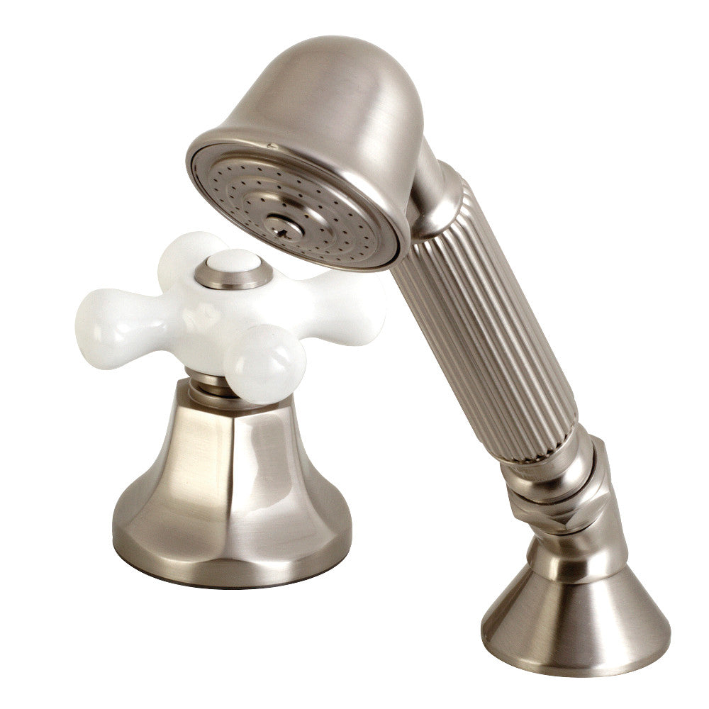 Kingston Brass KSK4308PXTR Transfer Valve Set for Roman Tub Filler, Brushed Nickel - BNGBath