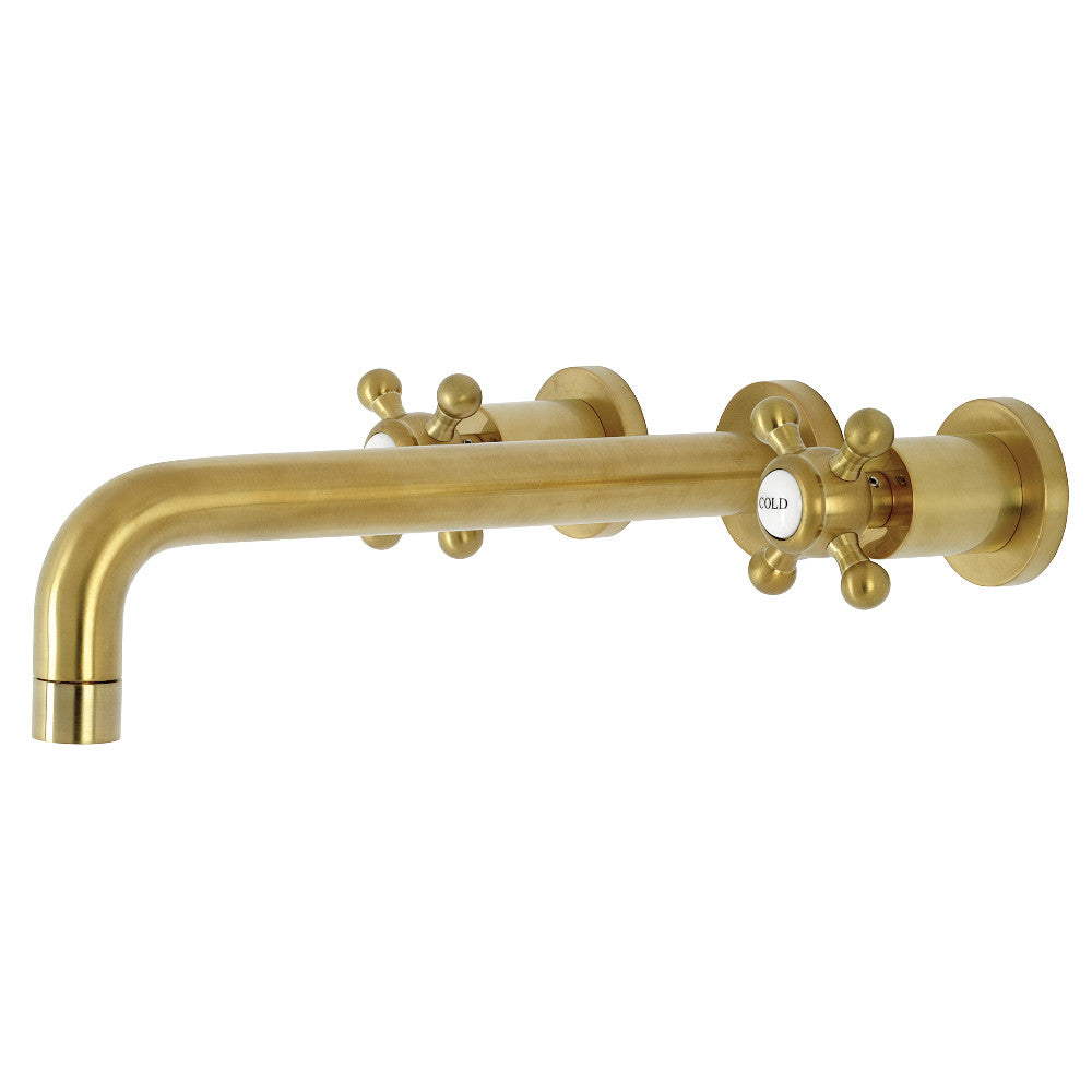 Kingston Brass KS8027BX Metropolitan Two-Handle Wall Mount Tub Faucet, Brushed Brass - BNGBath