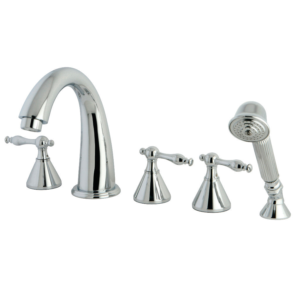 Kingston Brass KS23615NL Roman Tub Faucet with Hand Shower, Polished Chrome - BNGBath