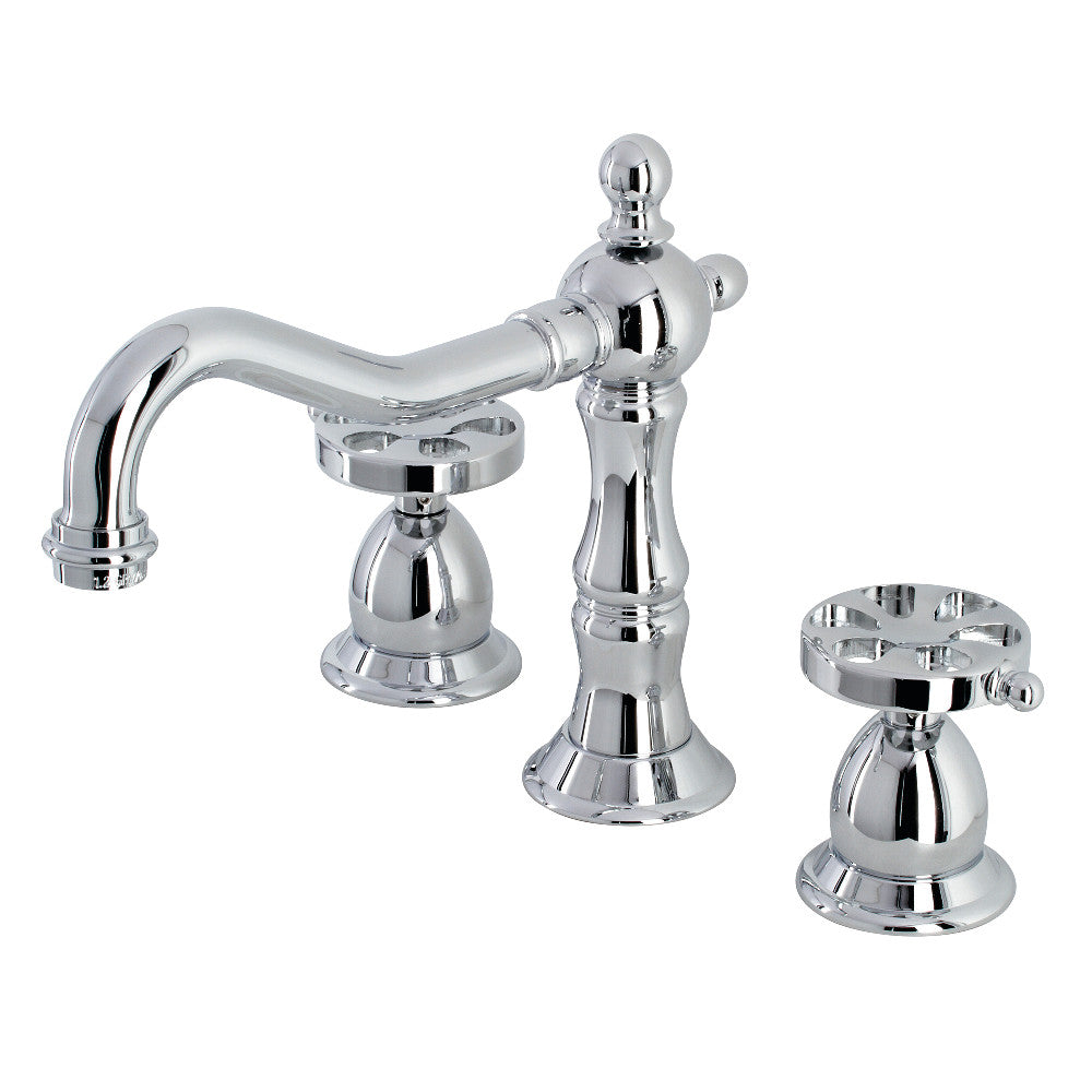 Kingston Brass KS1971RX Belknap Widespread Bathroom Faucet with Brass Pop-Up, Polished Chrome - BNGBath