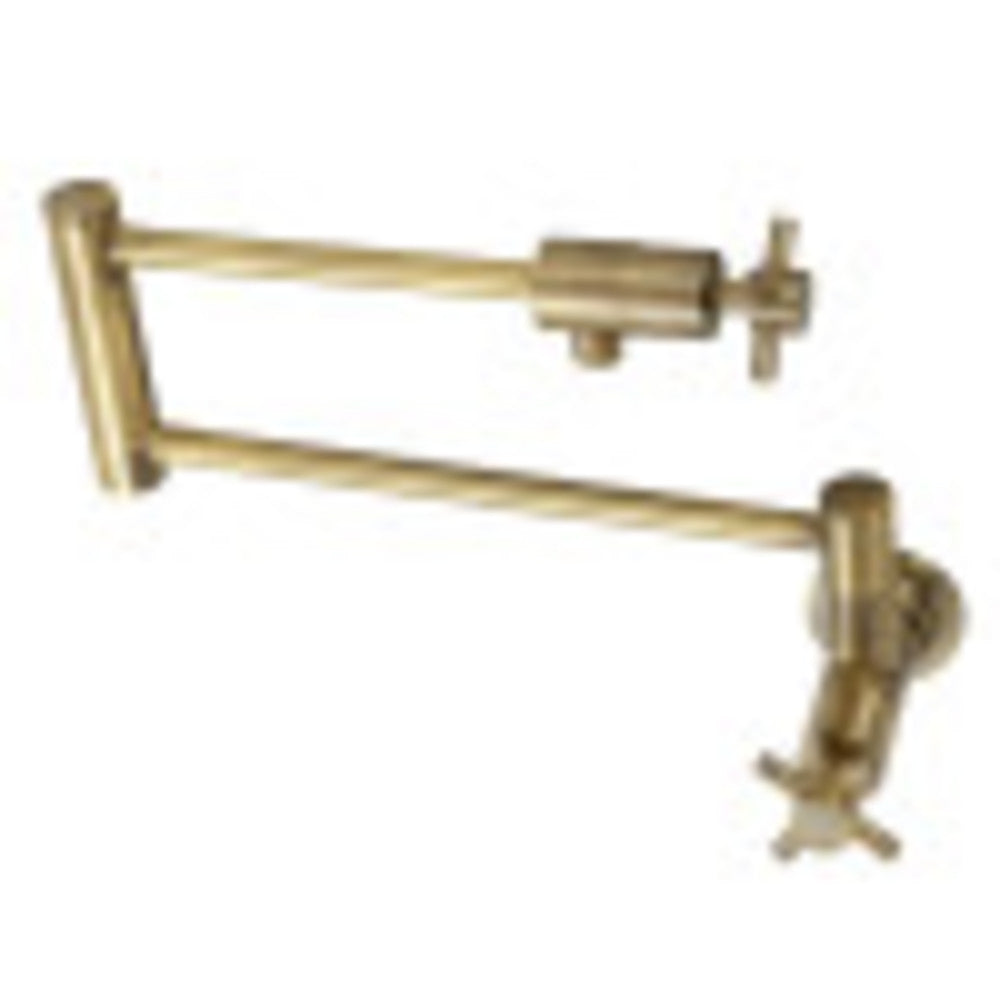 Kingston Brass KS4103DX Concord Wall Mount Pot Filler, Antique Brass - BNGBath