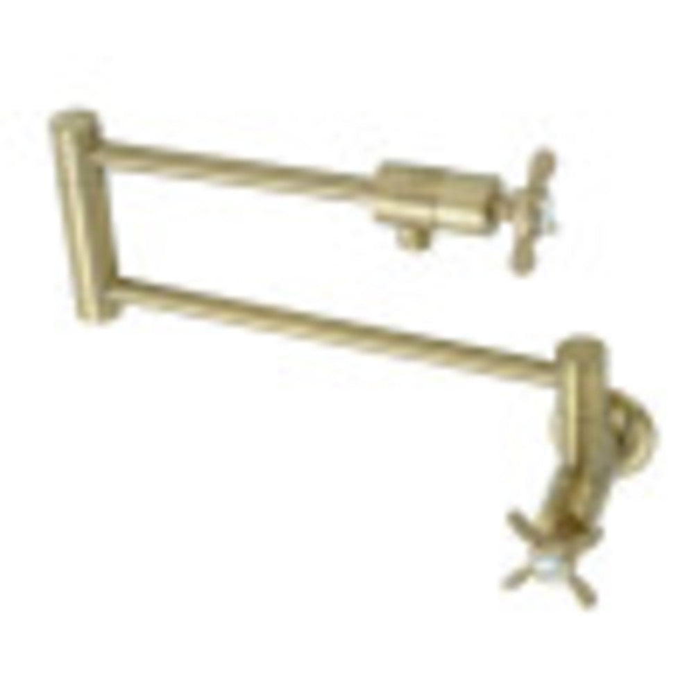 Kingston Brass KS4107BEX Essex Wall Mount Pot Filler, Brushed Brass - BNGBath