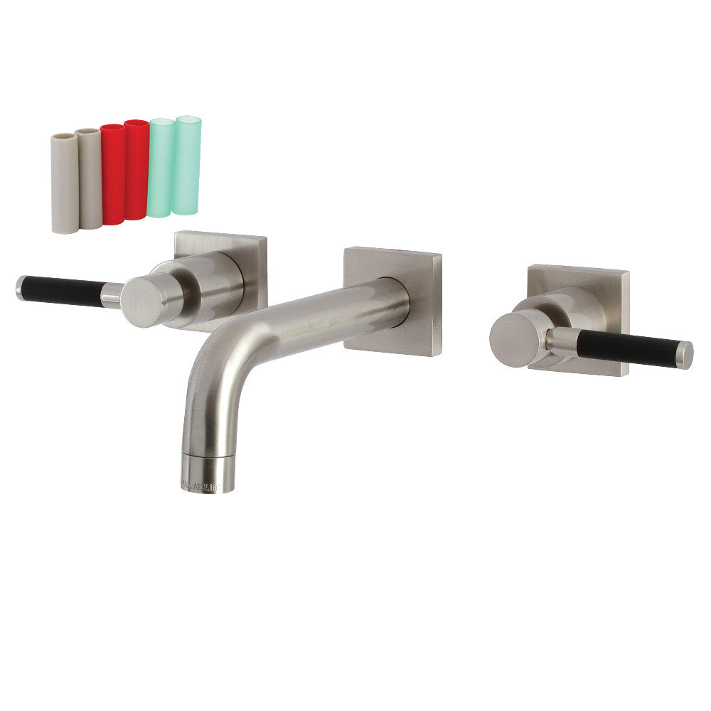 Kingston Brass KS6128DKL Ksiser Two-Handle Wall Mount Bathroom Faucet, Brushed Nickel - BNGBath