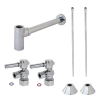 Thumbnail for Kingston Brass CC53301DLLKB30 Modern Plumbing Sink Trim Kit with Bottle Trap, Polished Chrome - BNGBath