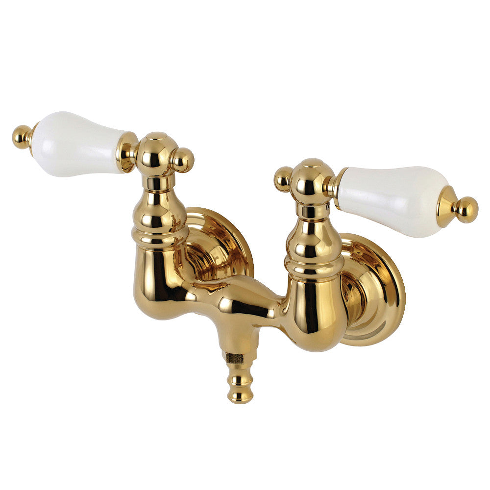 Aqua Vintage AE35T2 Vintage 3-3/8 Inch Wall Mount Tub Faucet, Polished Brass - BNGBath