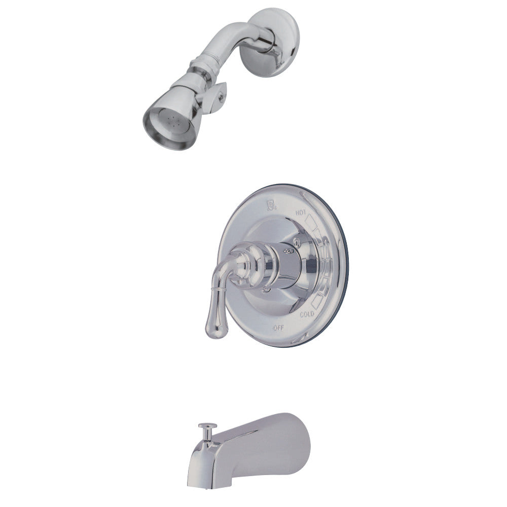 Kingston Brass KB1631 Magellan Single Lever Handle Operation Tub & Shower Faucet, Polished Chrome - BNGBath