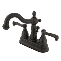 Thumbnail for Kingston Brass KB1605FL 4 in. Centerset Bathroom Faucet, Oil Rubbed Bronze - BNGBath