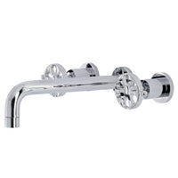 Thumbnail for Kingston Brass KS8021RX Belknap Two-Handle Wall Mount Tub Faucet, Polished Chrome - BNGBath