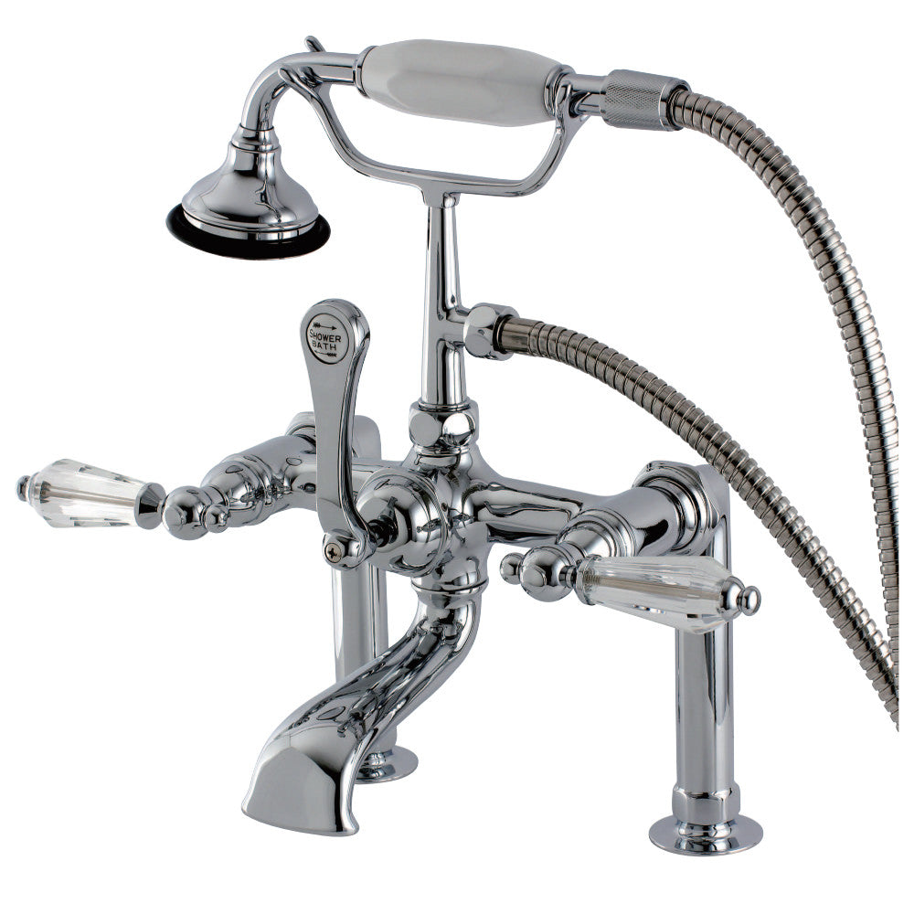 Aqua Vintage AE104T1WLL Wilshire Deck Mount Clawfoot Tub Faucet, Polished Chrome - BNGBath