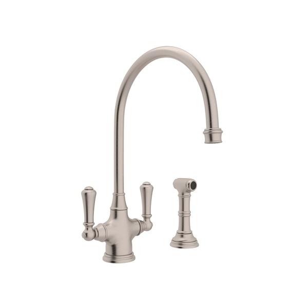 Perrin & Rowe Georgian Era Single Hole Kitchen Faucet with Sidespray - BNGBath