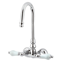 Thumbnail for Kingston Brass CC76T1 Vintage 3-3/8-Inch Wall Mount Tub Faucet, Polished Chrome - BNGBath