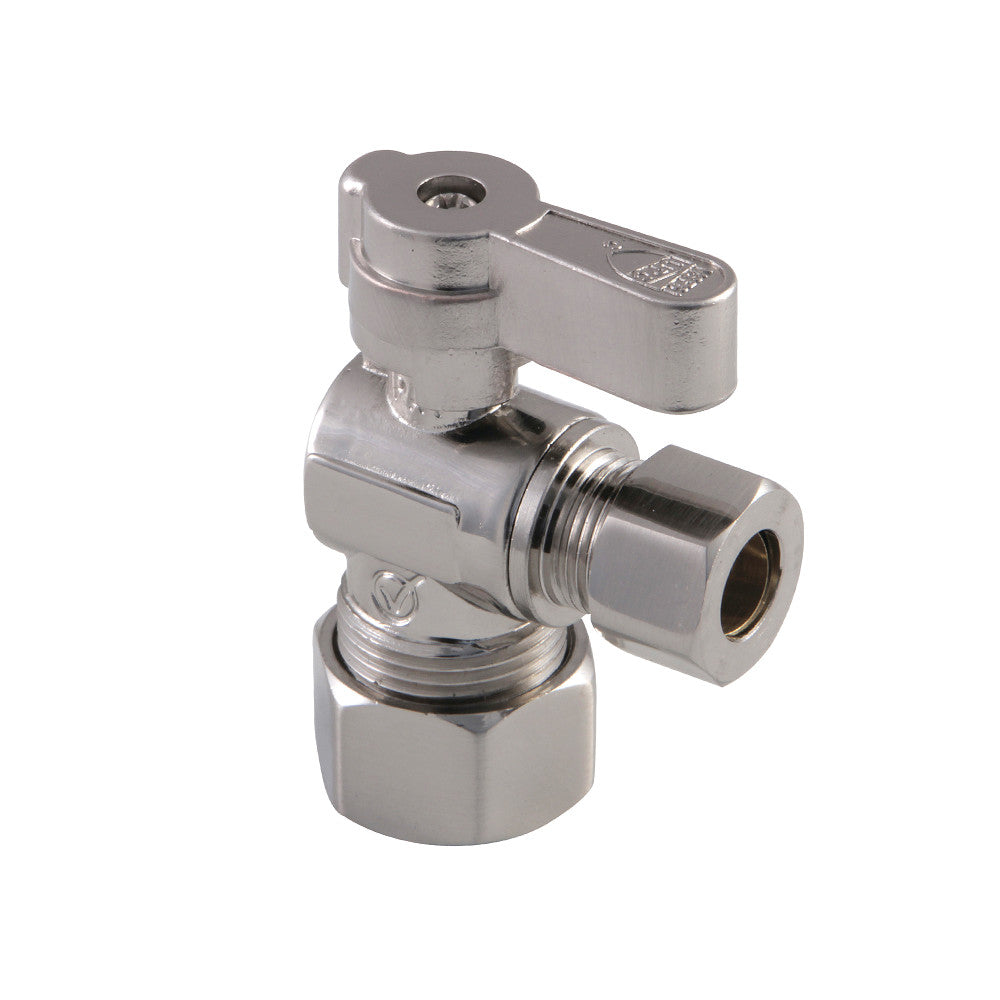 Kingston Brass KF5330SN 5/8" OD Comp x 3/8" OD Comp Angle Stop Valve, Brushed Nickel - BNGBath