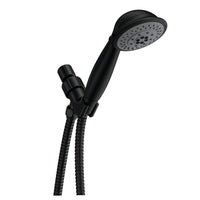 Thumbnail for Kingston Brass KX2520B Vilbosch 5-Function Hand Shower with Stainless Steel Hose, Matte Black - BNGBath