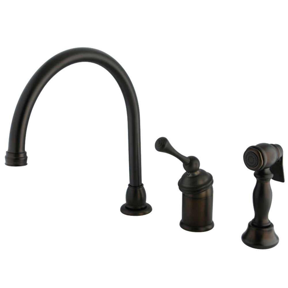 Kingston Brass KB3815BLBS Widespread Kitchen Faucet, Oil Rubbed Bronze - BNGBath