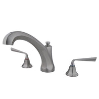 Thumbnail for Kingston Brass KS4328ZL Silver Sage Roman Tub Faucet, Brushed Nickel - BNGBath