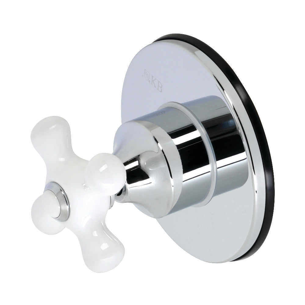 Kingston Brass KS3031PX 3-Way Diverter Valve with Trim Kit, Polished Chrome - BNGBath