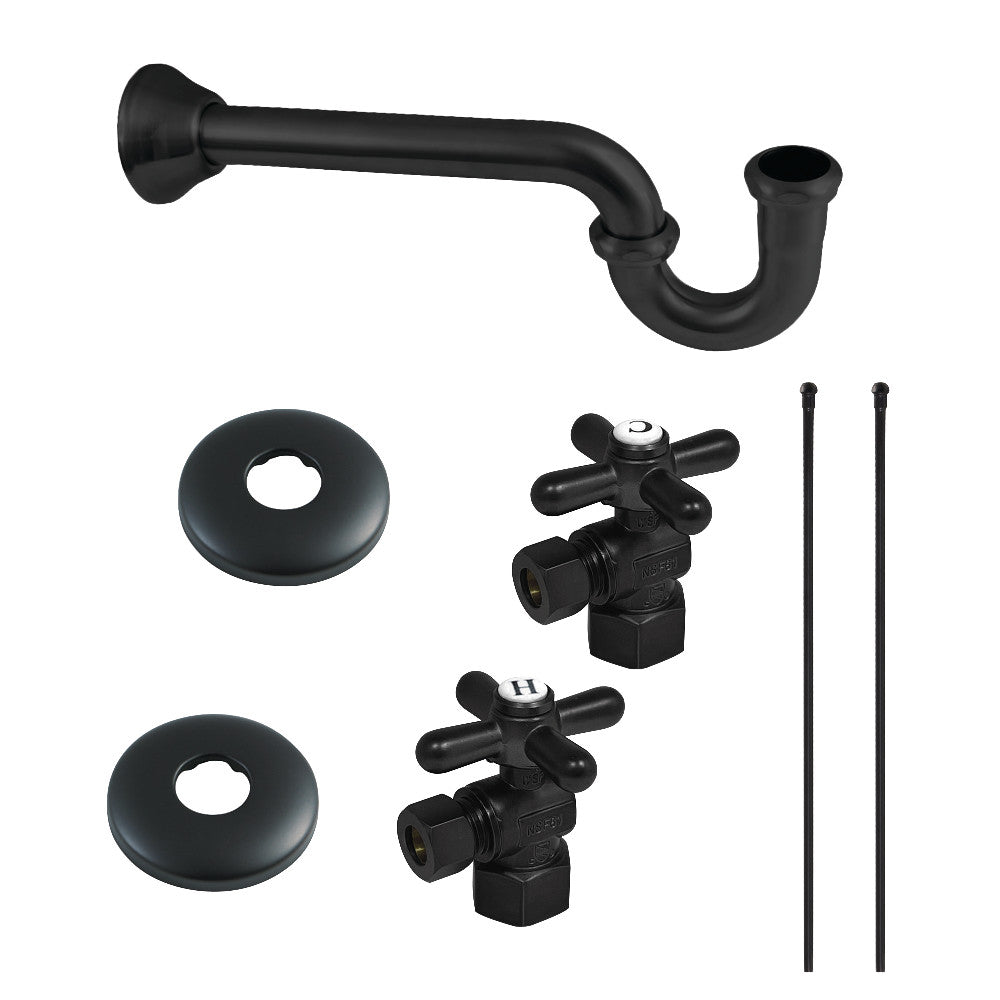 Kingston Brass KPK100MBP Trimscape Plumbing Supply Kit Combo, Matte Black - BNGBath