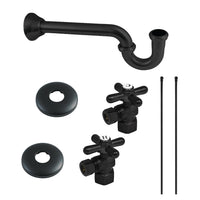 Thumbnail for Kingston Brass KPK100MBP Trimscape Plumbing Supply Kit Combo, Matte Black - BNGBath