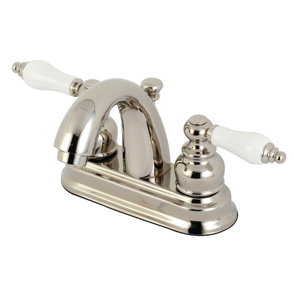 Kingston Brass KB5616PL Restoration 4 in. Centerset Bathroom Faucet, Polished Nickel - BNGBath