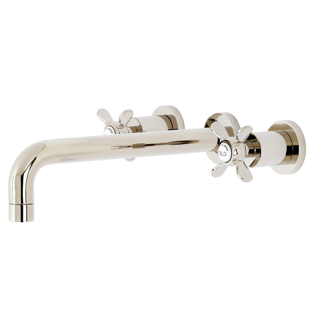 Kingston Brass KS8026BEX Essex Two-Handle Wall Mount Tub Faucet, Polished Nickel - BNGBath