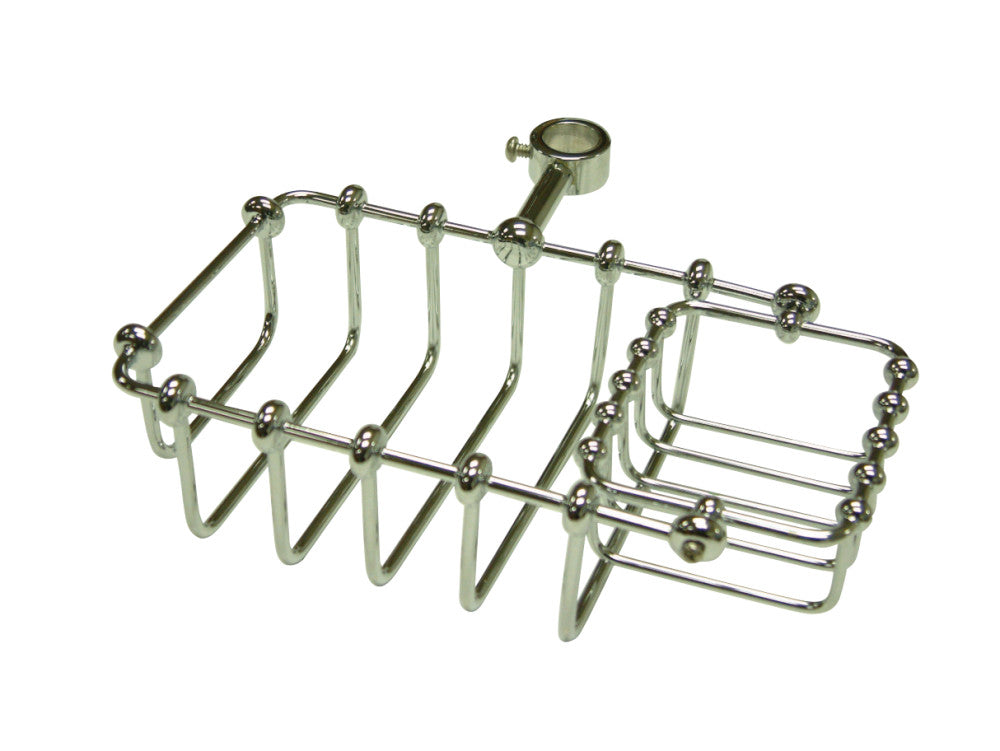 Kingston Brass CC2141 7" Riser Mount Soap Basket, Polished Chrome - BNGBath