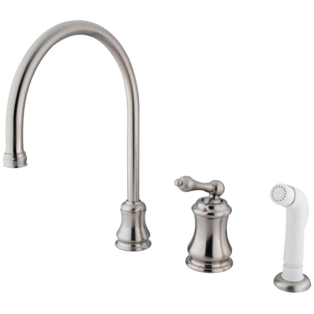 Kingston Brass KS3818AL Widespread Kitchen Faucet, Brushed Nickel - BNGBath