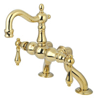 Thumbnail for Kingston Brass CC2001T2 Vintage Clawfoot Tub Faucet, Polished Brass - BNGBath