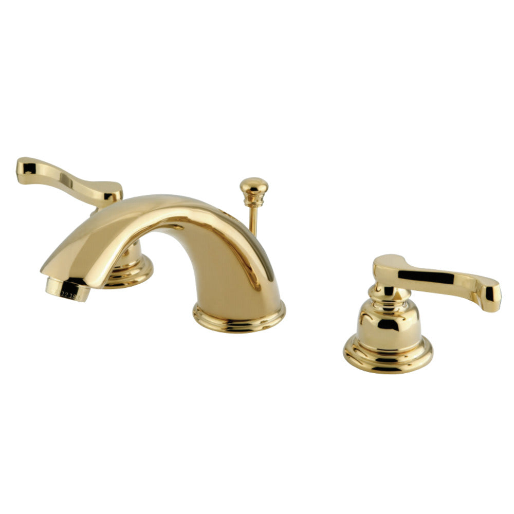 Kingston Brass KB962FL Widespread Bathroom Faucet, Polished Brass - BNGBath