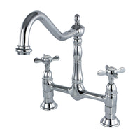 Thumbnail for Kingston Brass KS1171BEX Essex Bridge Kitchen Faucet, Polished Chrome - BNGBath