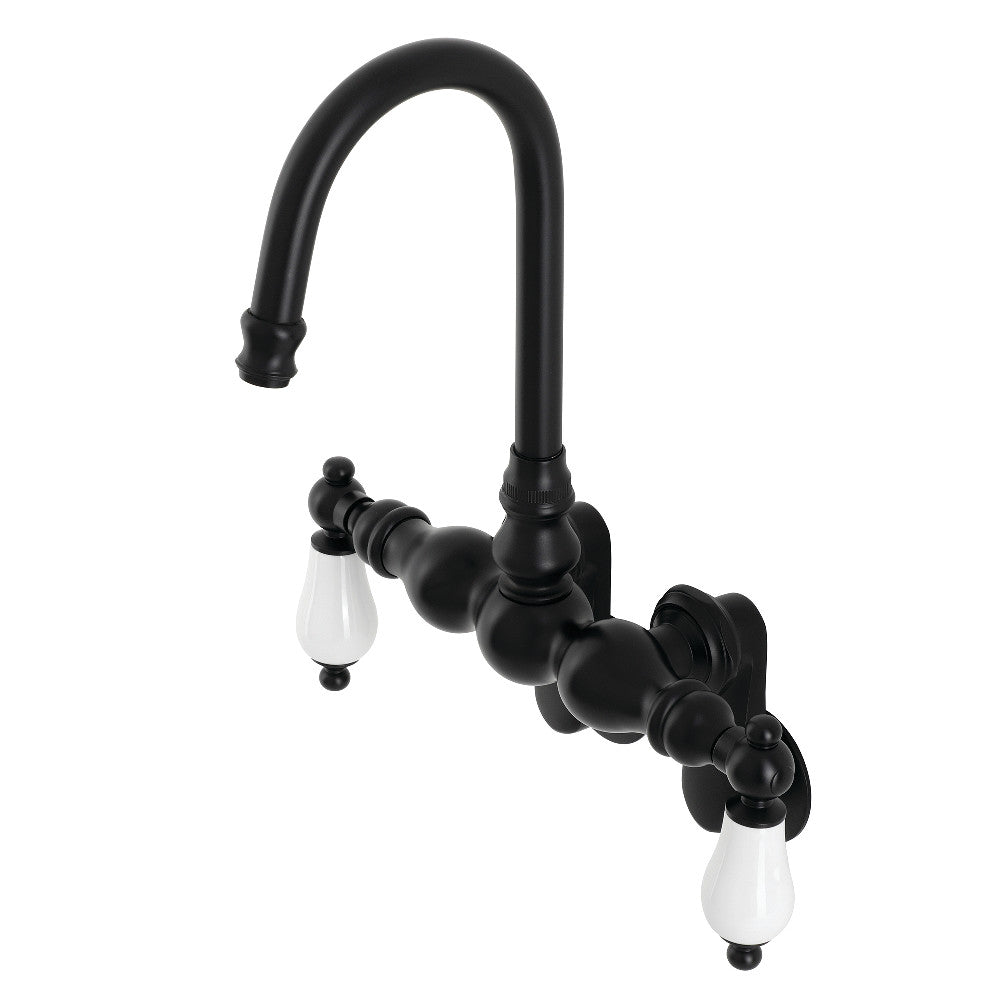 Aqua Vintage AE83T0 Vintage Adjustable Center Wall Mount Tub Faucet, Matte Black - BNGBath