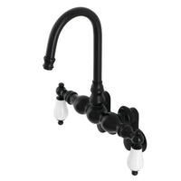 Thumbnail for Aqua Vintage AE83T0 Vintage Adjustable Center Wall Mount Tub Faucet, Matte Black - BNGBath