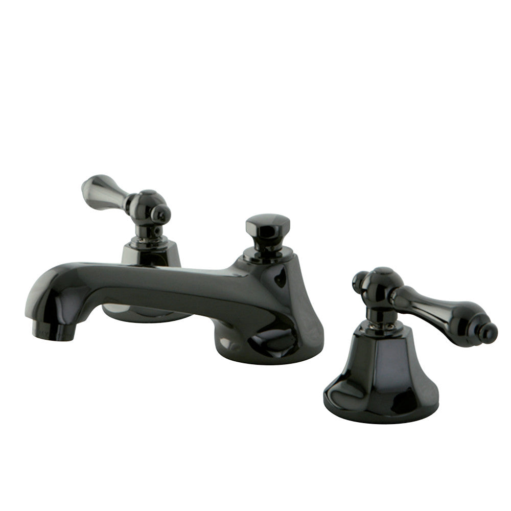 Kingston Brass NS4460AL Widespread Bathroom Faucet, Black Stainless Steel - BNGBath