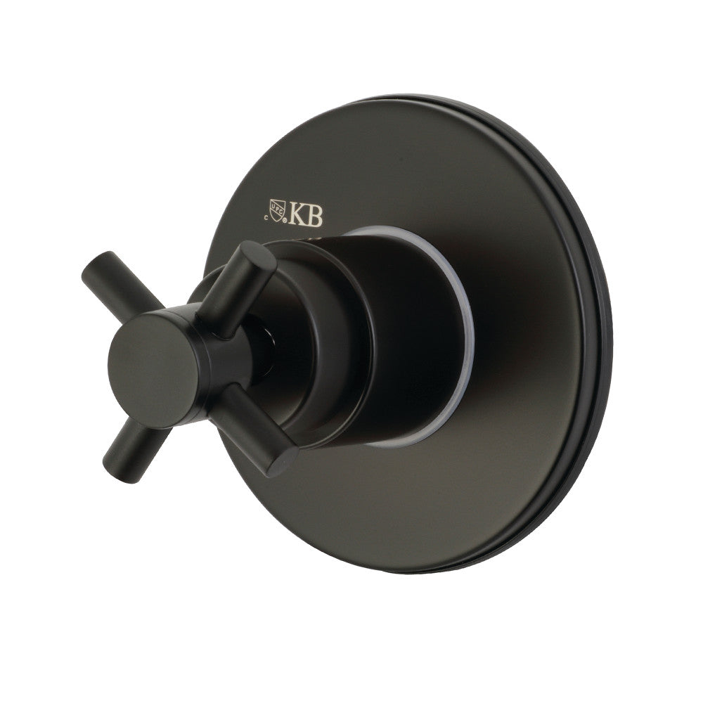 Kingston Brass KS3030DX Concord 3-Way Diverter Valve with Trim Kit, Matte Black - BNGBath