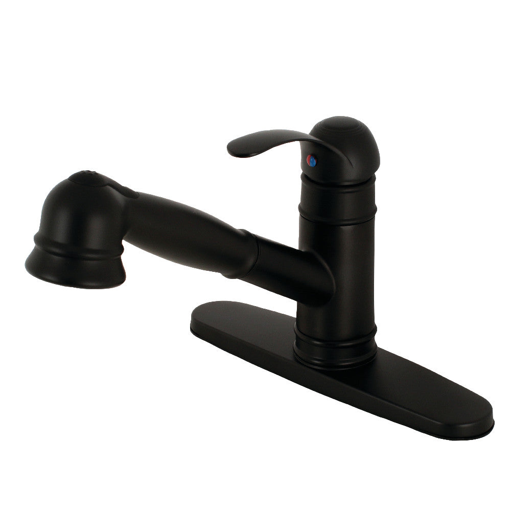 Gourmetier GSC7570WEL Eden Single-Handle Pull-Out Kitchen Faucet, Matte Black - BNGBath