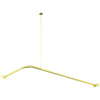 Thumbnail for Kingston Brass CC3142 Corner Shower Rod, Polished Brass - BNGBath