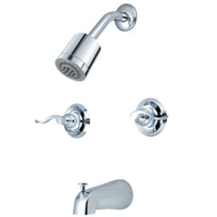 Thumbnail for Kingston Brass KB8241NFL NuWave French Tub & Shower Faucet, Polished Chrome - BNGBath