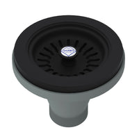 Thumbnail for Shaws Manual Basket Strainer with Logo Branded White Porcelain Pull Knob - BNGBath