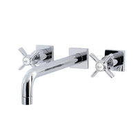 Thumbnail for Kingston Brass KS6021ZX Millennium Wall Mount Tub Faucet, Polished Chrome - BNGBath